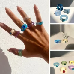 Acryl Ringe Retro Lucy