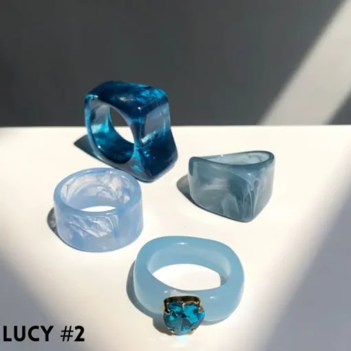Acryl Ringe Retro Lucy