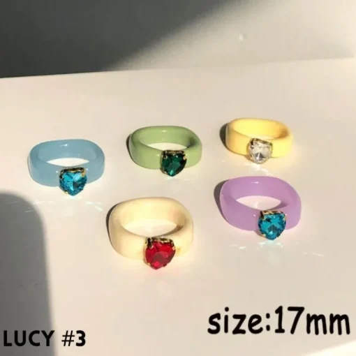 Acryl Ringe Retro Lucy
