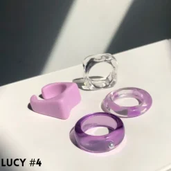 Acryl Ringe Retro Lucy