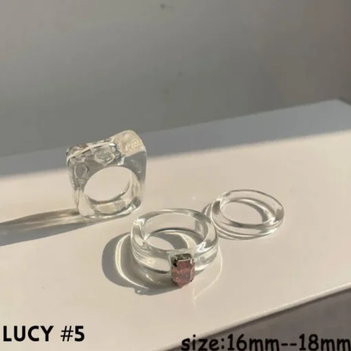 Acryl Ringe Retro Lucy