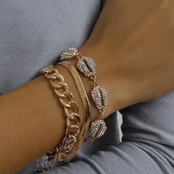 Armband Set Glitter Seashell