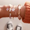 Armband Set Witte Bloem