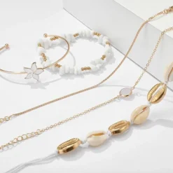 Armband Set Witte Bloem