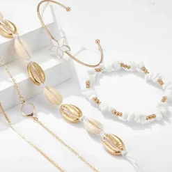 Armband Set Witte Bloem