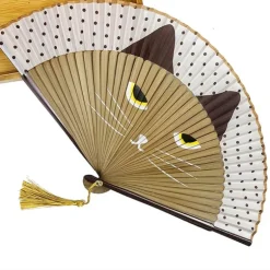 Bambus Fächer Cat Eyes Delight