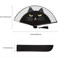 Bambus Fächer Cat Eyes Delight
