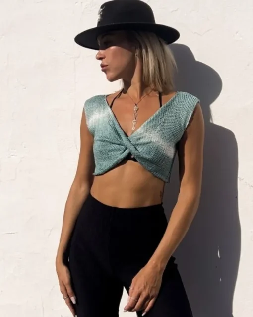 Batik Strick Crop Top Tucano