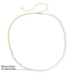 Bauchkette Perlas Blancas