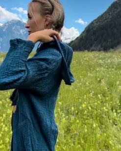 Baumwolle Kapuzen Kimono Zenith