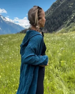 Baumwolle Kapuzen Kimono Zenith