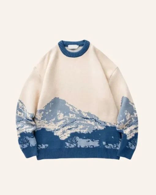 Blauer Berg Pullover Nendaz