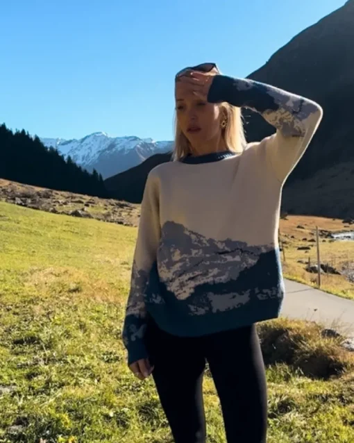 Blauer Berg Pullover Nendaz