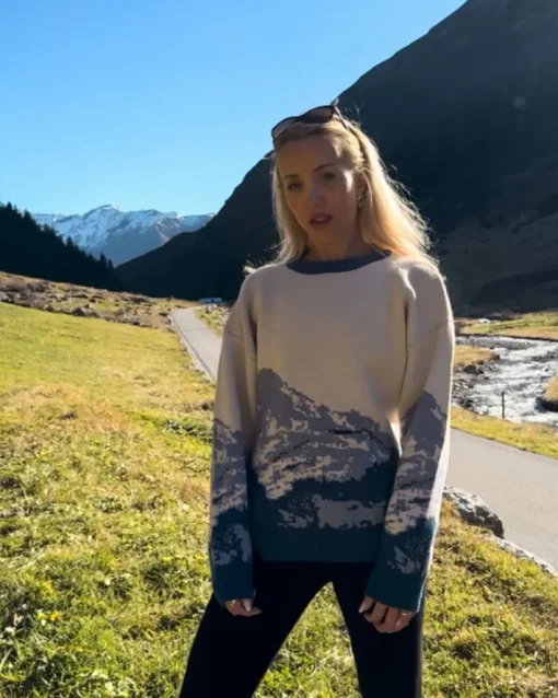 Blauer Berg Pullover Nendaz