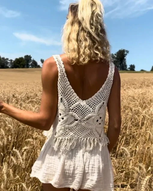 Blumen Häkel Top Giselle