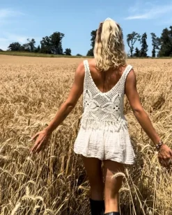 Blumen Häkel Top Giselle