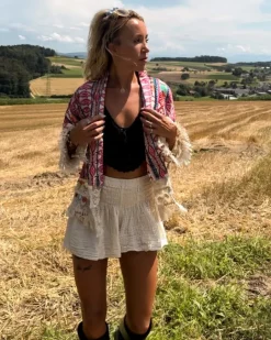 Boho Übergangsjacke Pink Flow