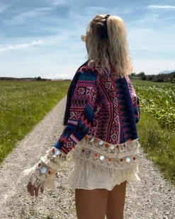 Boho Jacke Purple Leela