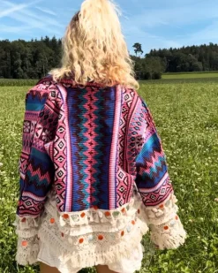 Boho Jacke Purple Leela