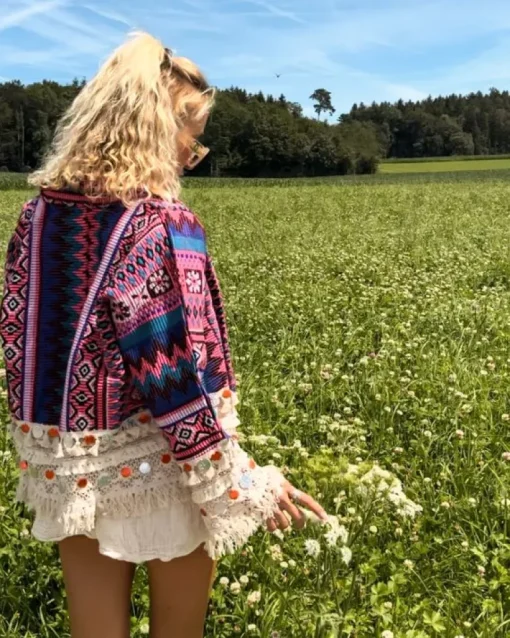 Boho Jacke Purple Leela