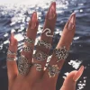 Boho Ring Set Flower Waves