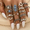 Boho Ringset Hope & Flowers
