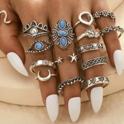 Boho Ringset Hope & Flowers