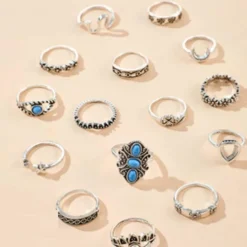 Boho Ringset Hope & Flowers