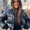 Bomber Kunstleder Jacke Damy