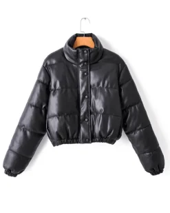 Bomber Kunstleder Jacke Damy