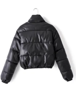 Bomber Kunstleder Jacke Damy