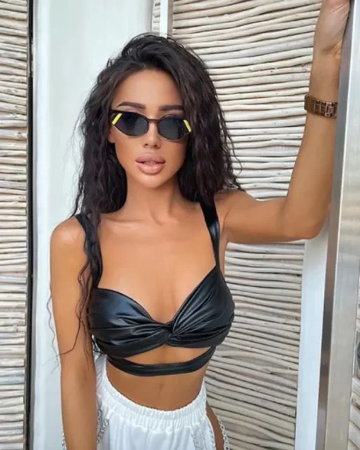 Bralette Crop Top Kunstleder Anna