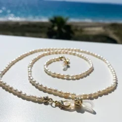 Brillenkette & Maskenkette Real Pearls
