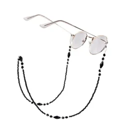 Brillenkette Black Crystals