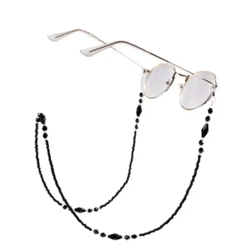 Brillenkette Black Crystals