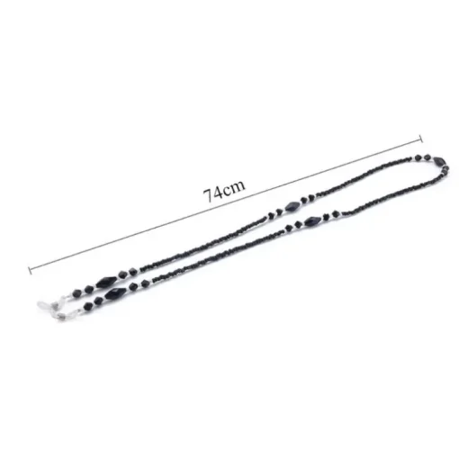 Brillenkette Black Crystals