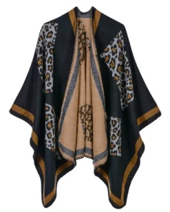 Cape Poncho Cozy Leopard