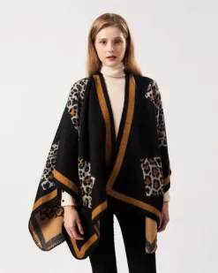 Cape Poncho Cozy Leopard