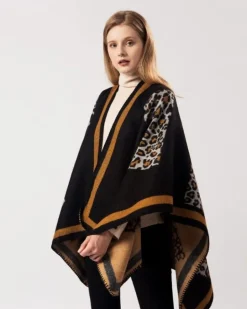 Cape Poncho Cozy Leopard