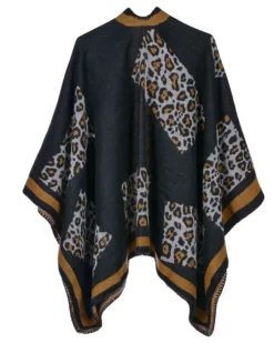 Cape Poncho Cozy Leopard
