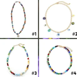 Choker Halskette Flores de Colores