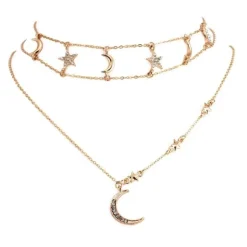 Choker Halskette Moon & Stars Lovers