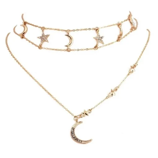 Choker Halskette Moon & Stars Lovers