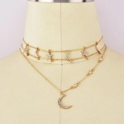 Choker Halskette Moon & Stars Lovers