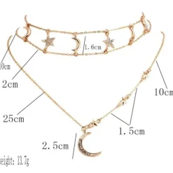 Choker Halskette Moon & Stars Lovers