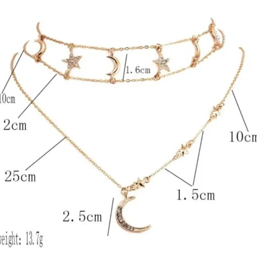 Choker Halskette Moon & Stars Lovers