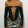 Cut-Out Glitzer Body Thea