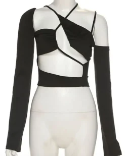 Cut-Out Hollow Shirt Versus