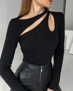Cut-Out langarm Shirt Malia