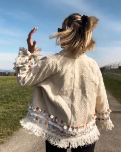 Damen Boho Jacke Amina